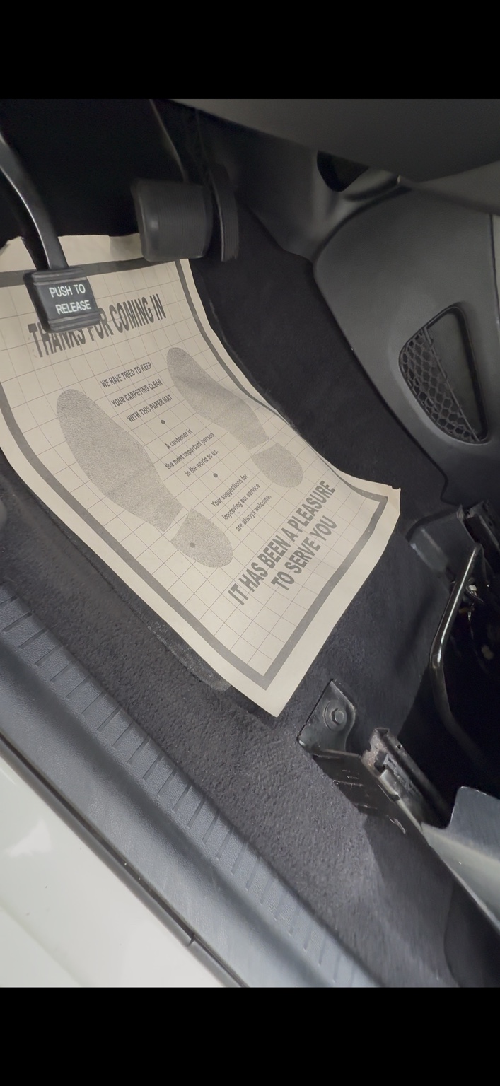 Vehicle floor after interior detailing